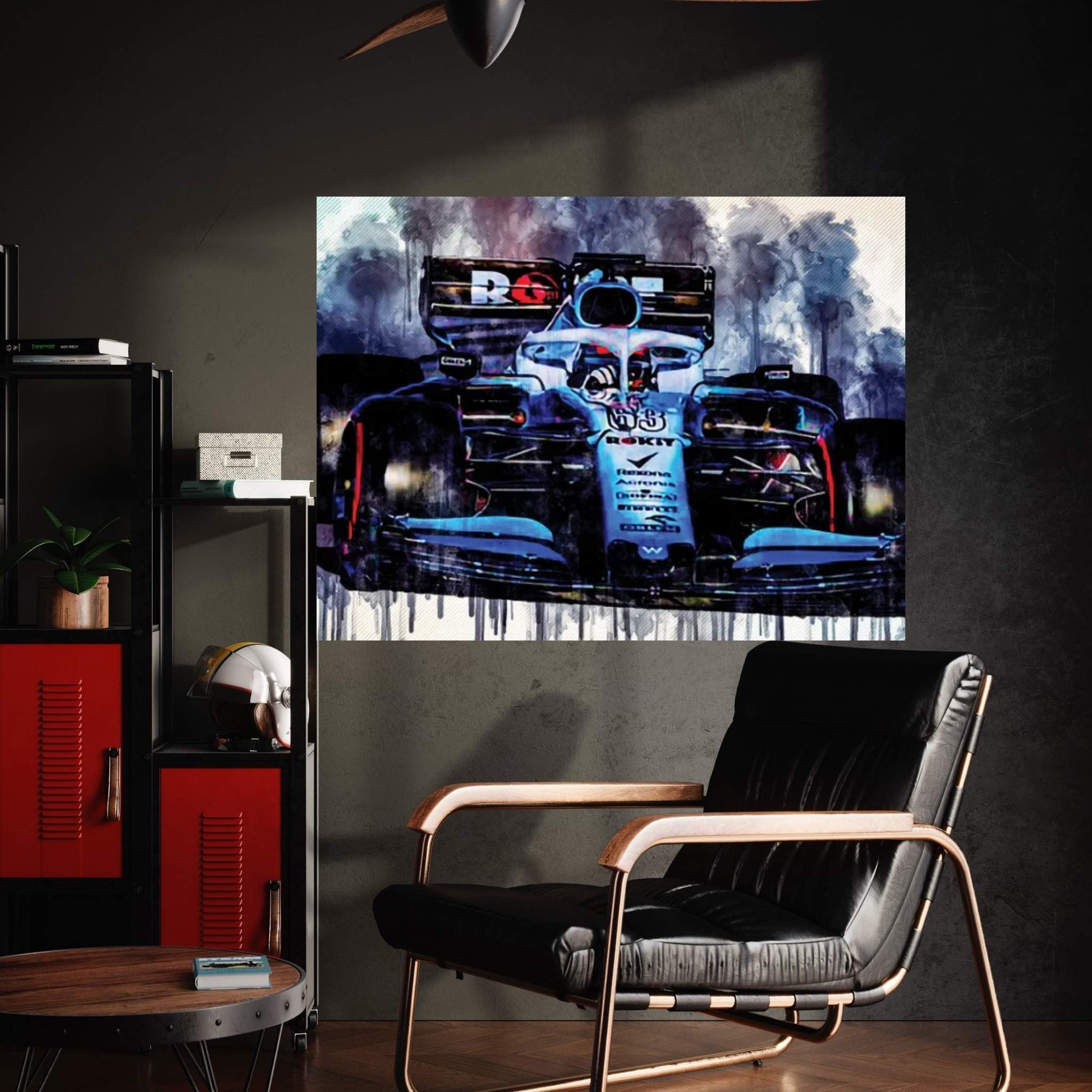 George Russell Close-Up Williams Fw42 Raceway 2019 F1 Cars Formula 1 Canvas Wall Art - Y Canvas