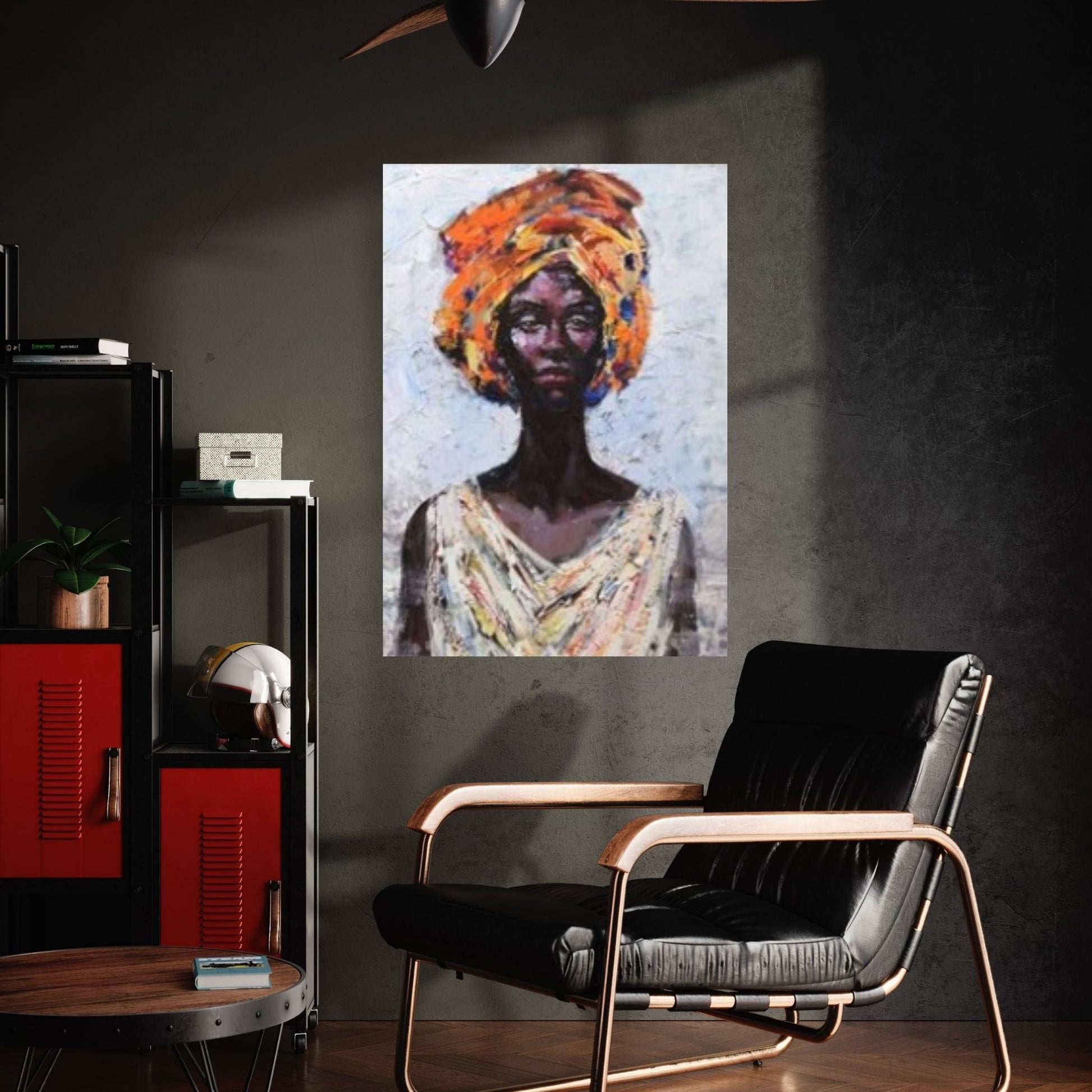 Black Woman Portrait, Afro Art, Colorful Wall Art, African Woman Makeup Wall Art - Y Canvas