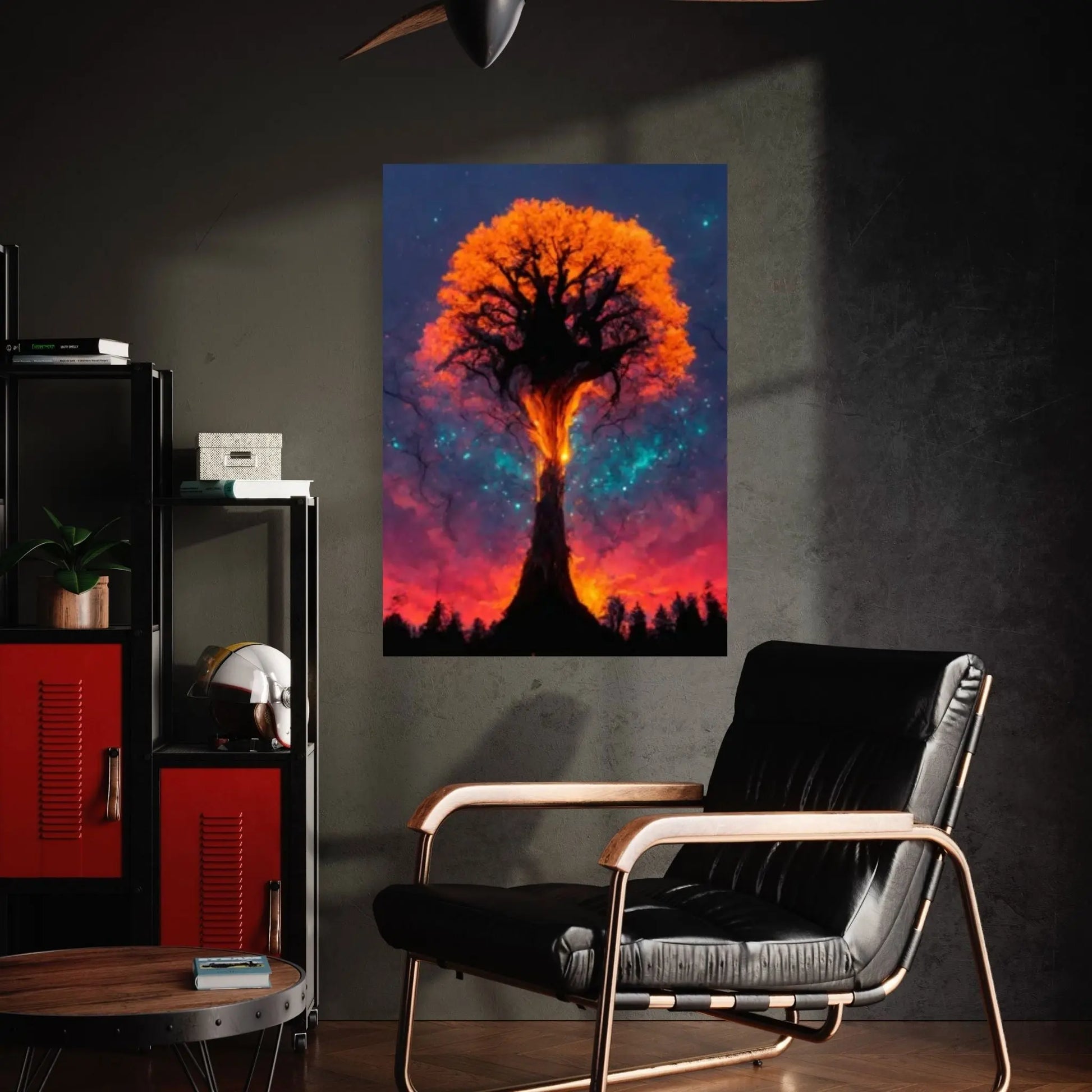 Forest Tree Canvas Wall art, Day Night Tree Forest Tree Canvas Wall Art Poster - Y Canvas