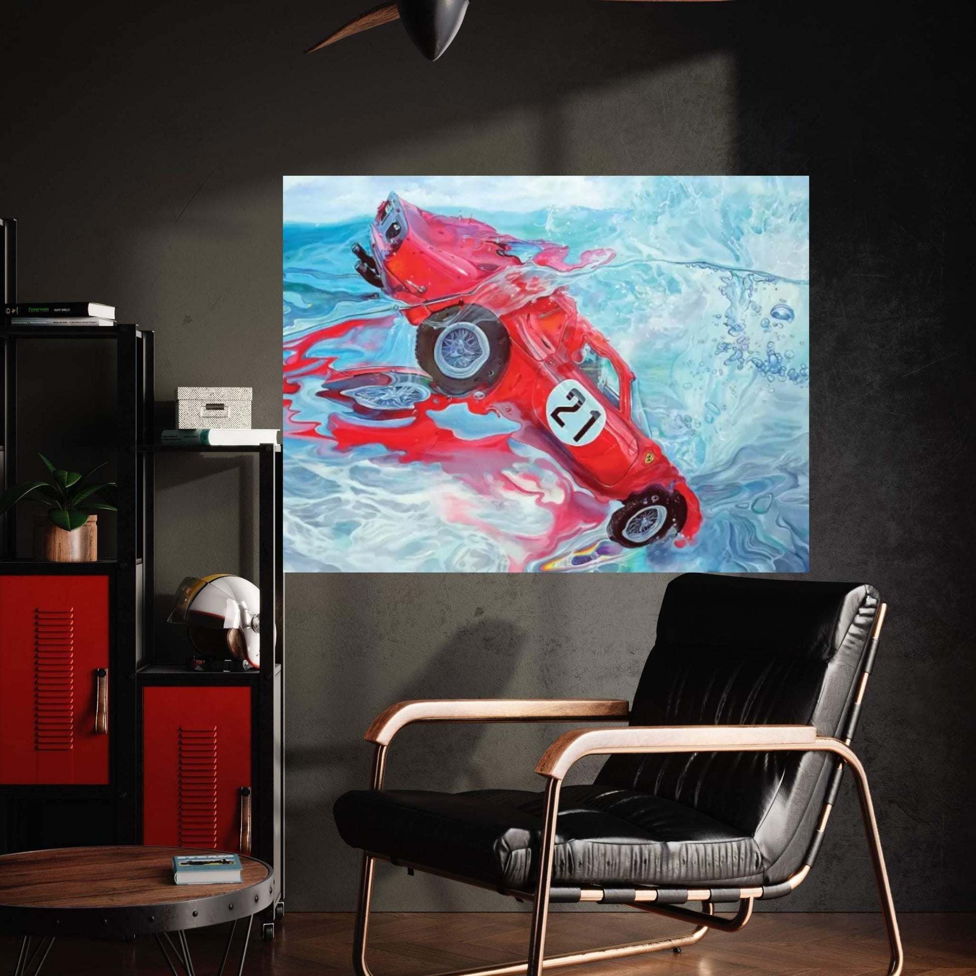 Ferrari No. 21 Canvas Wall Art - Y Canvas