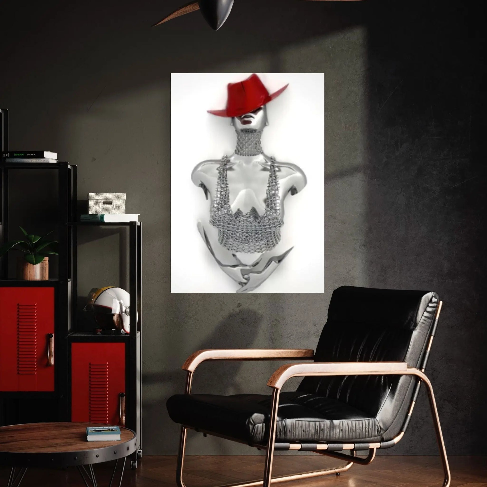 Croupier Woman Canvas Painting / Woman With Red Hat 3D Effect Painting / Love Couples Wall Decor - Y Canvas