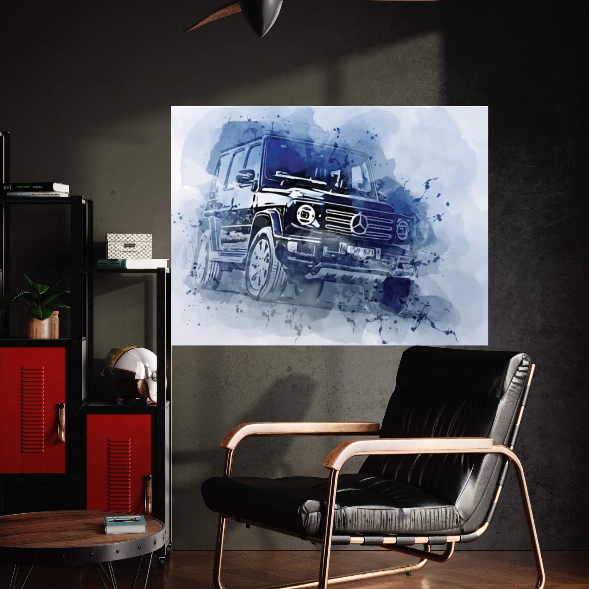 Black Gelendvagen Mercedes-Benz G 400 Canvas Wall Art - Y Canvas