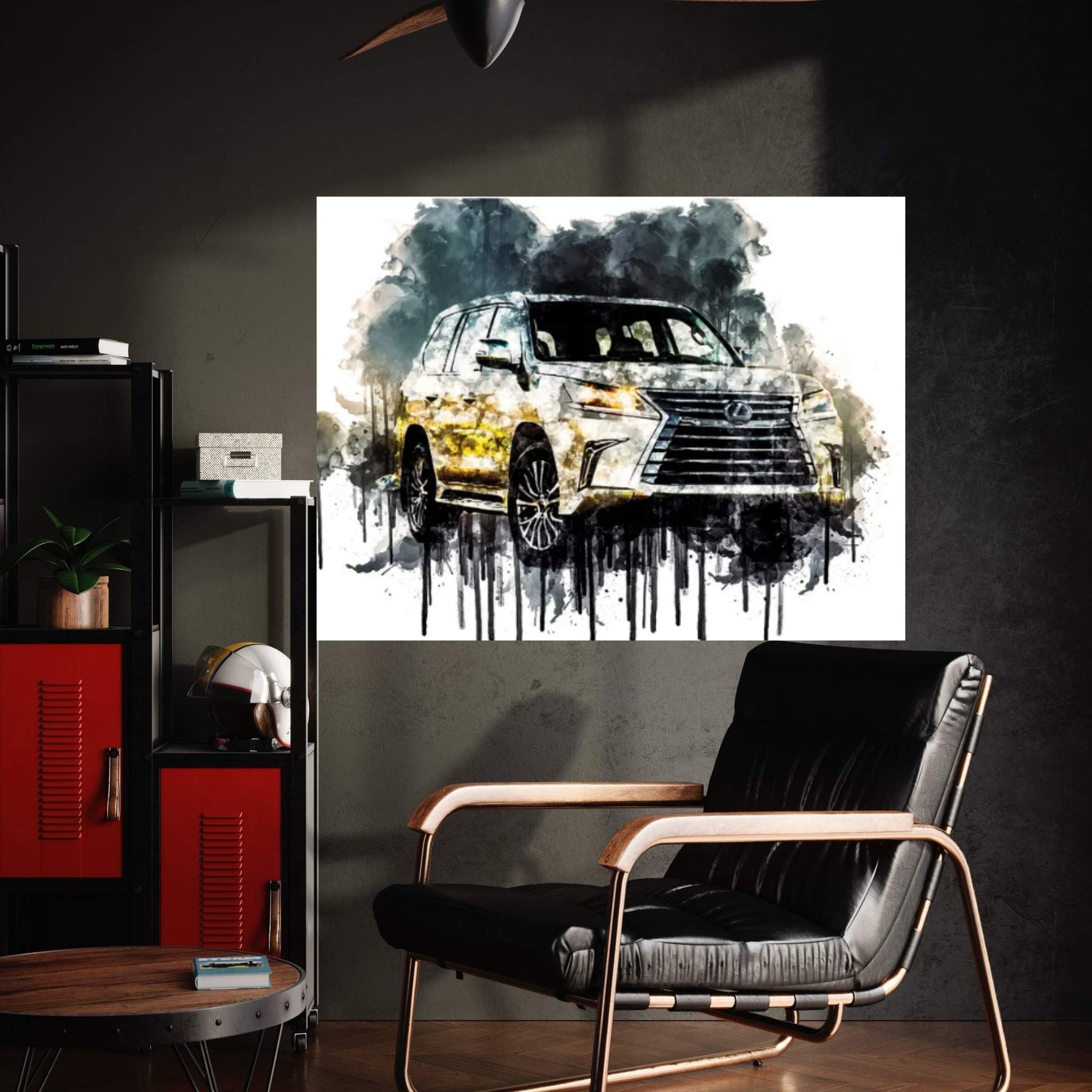 Car 2018 Lexus LX 570 Two Row Canvas Wall Art - Y Canvas