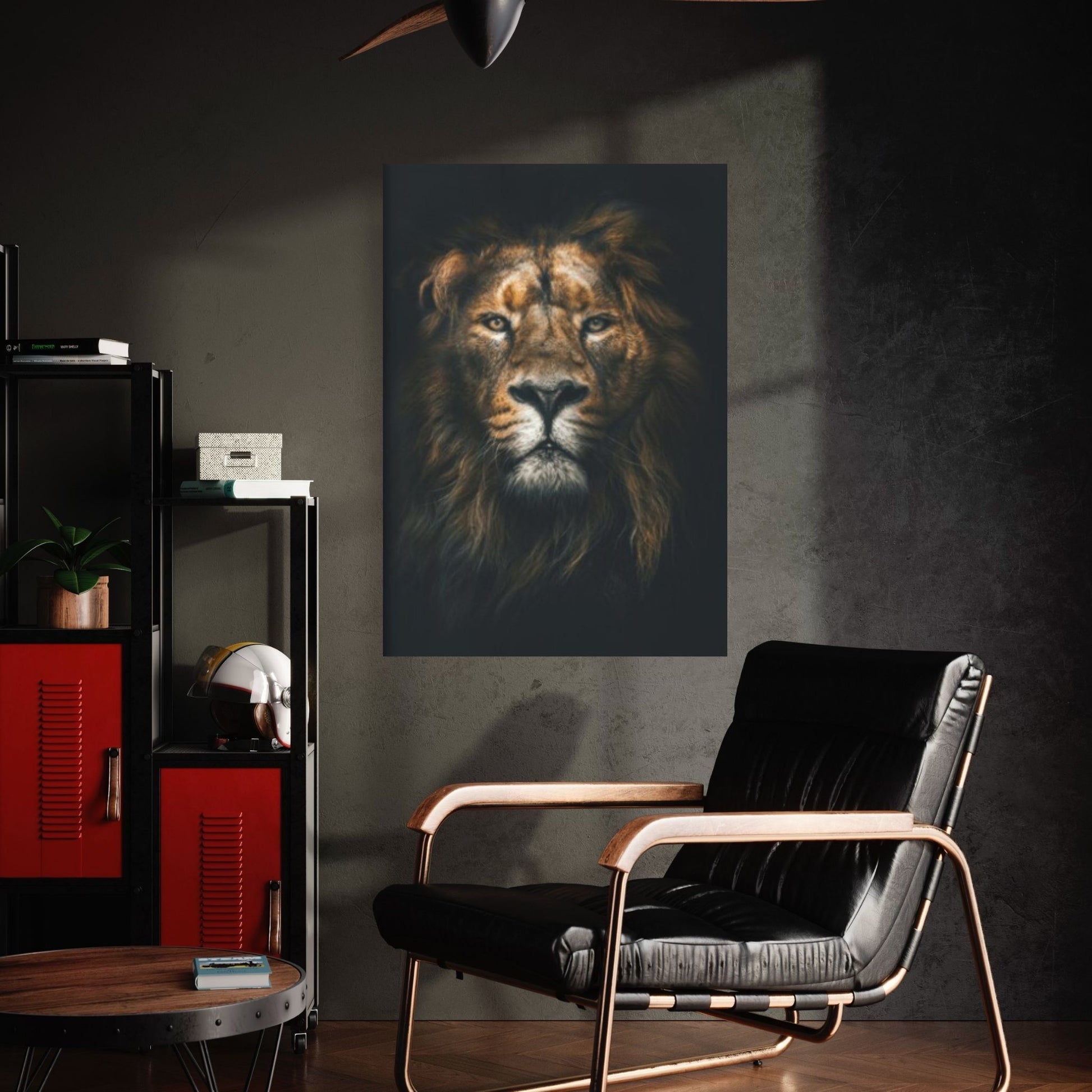 Animal Lion Canvas Wall Art, Creative Animal Modeling Wall Art - Y Canvas