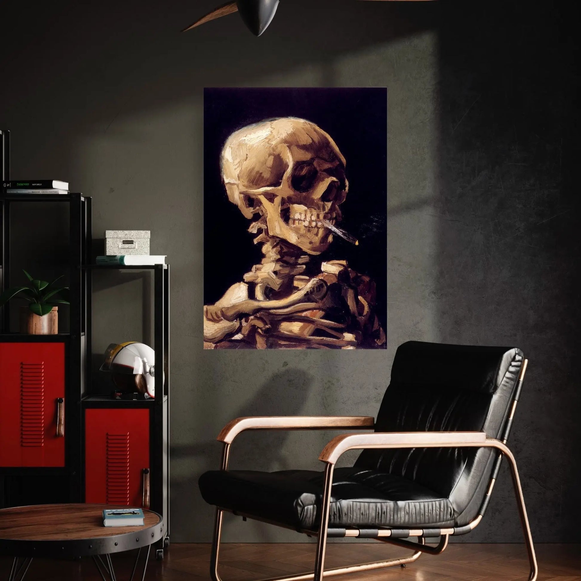 Head Of A Skeleton With Burning Cigarette, c. 1885-1886 Canvas Wall Art - Y Canvas