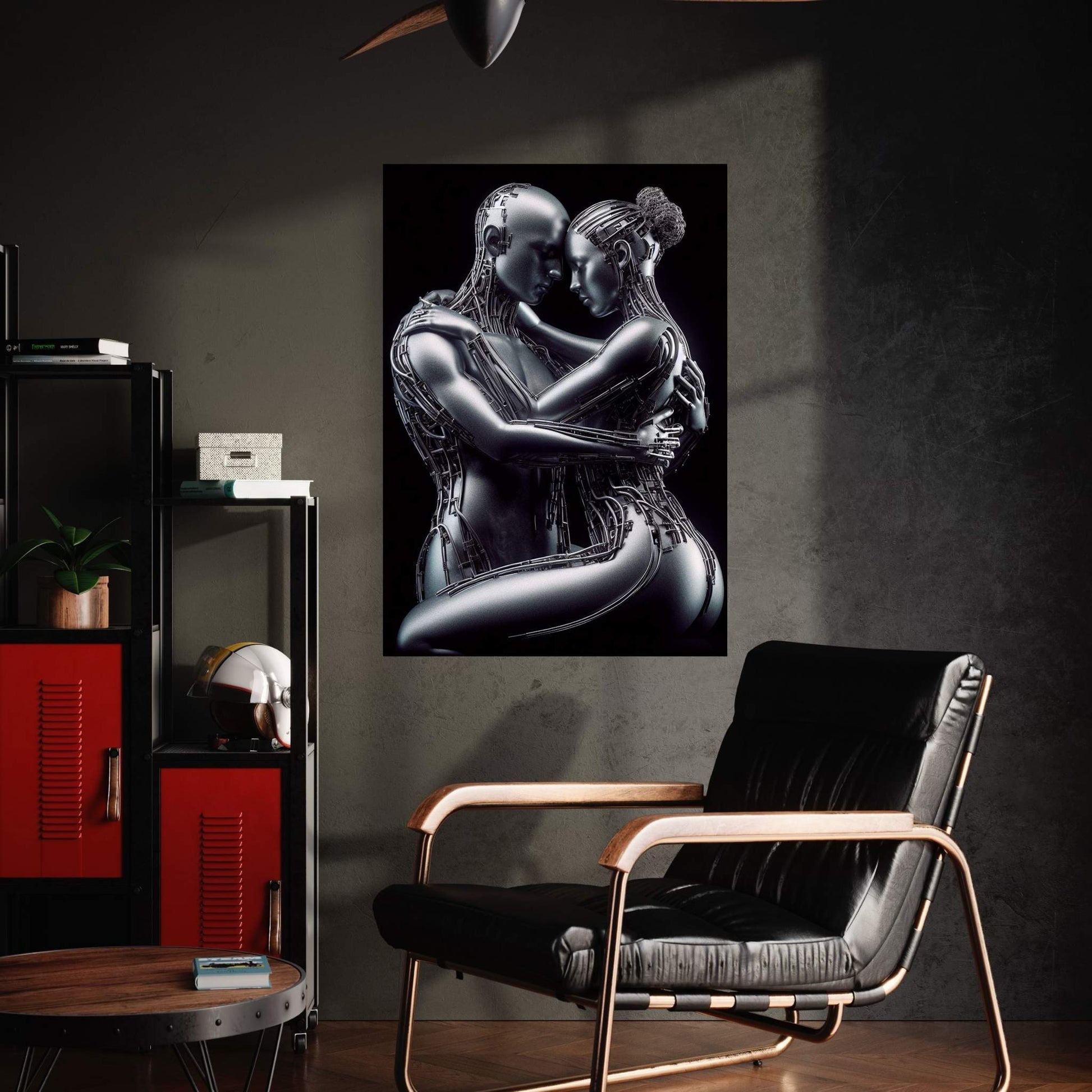 Metalic Love Couple Canvas Wall Art - Y Canvas