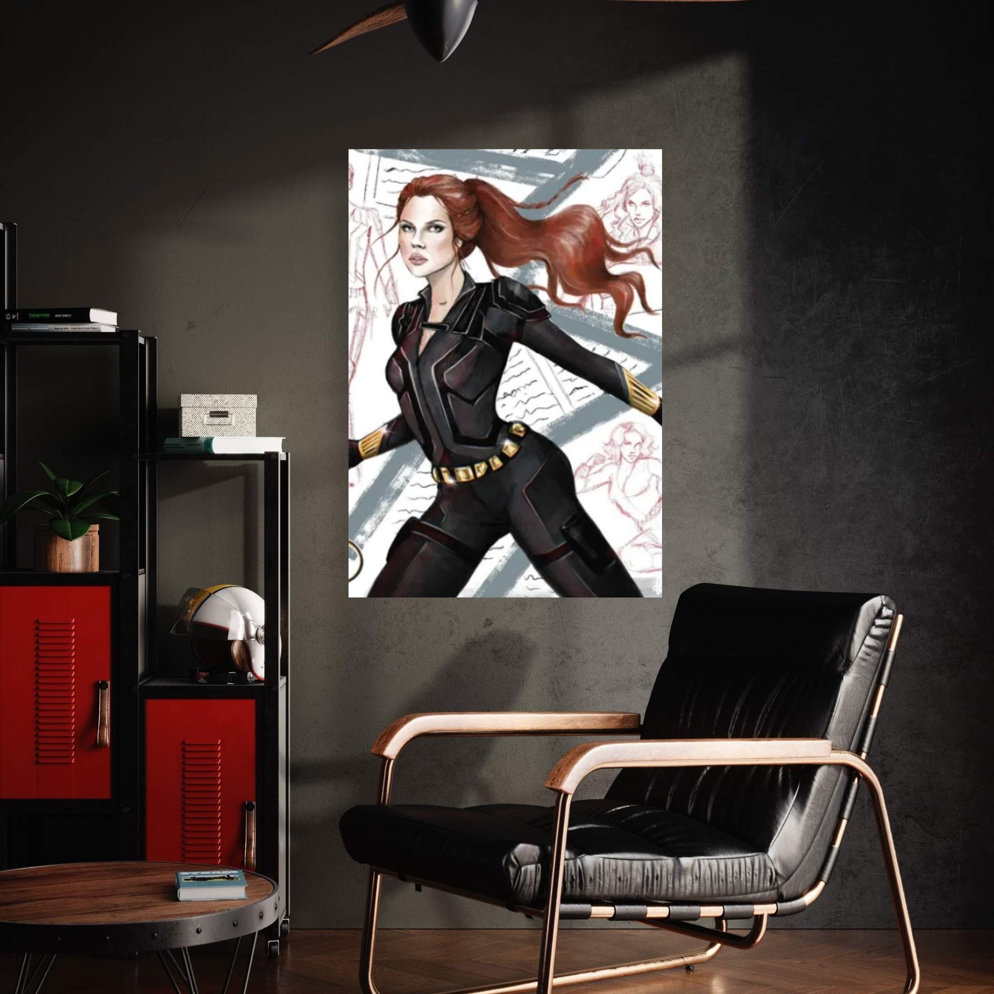 Black Widow Canvas Wall Art - Y Canvas