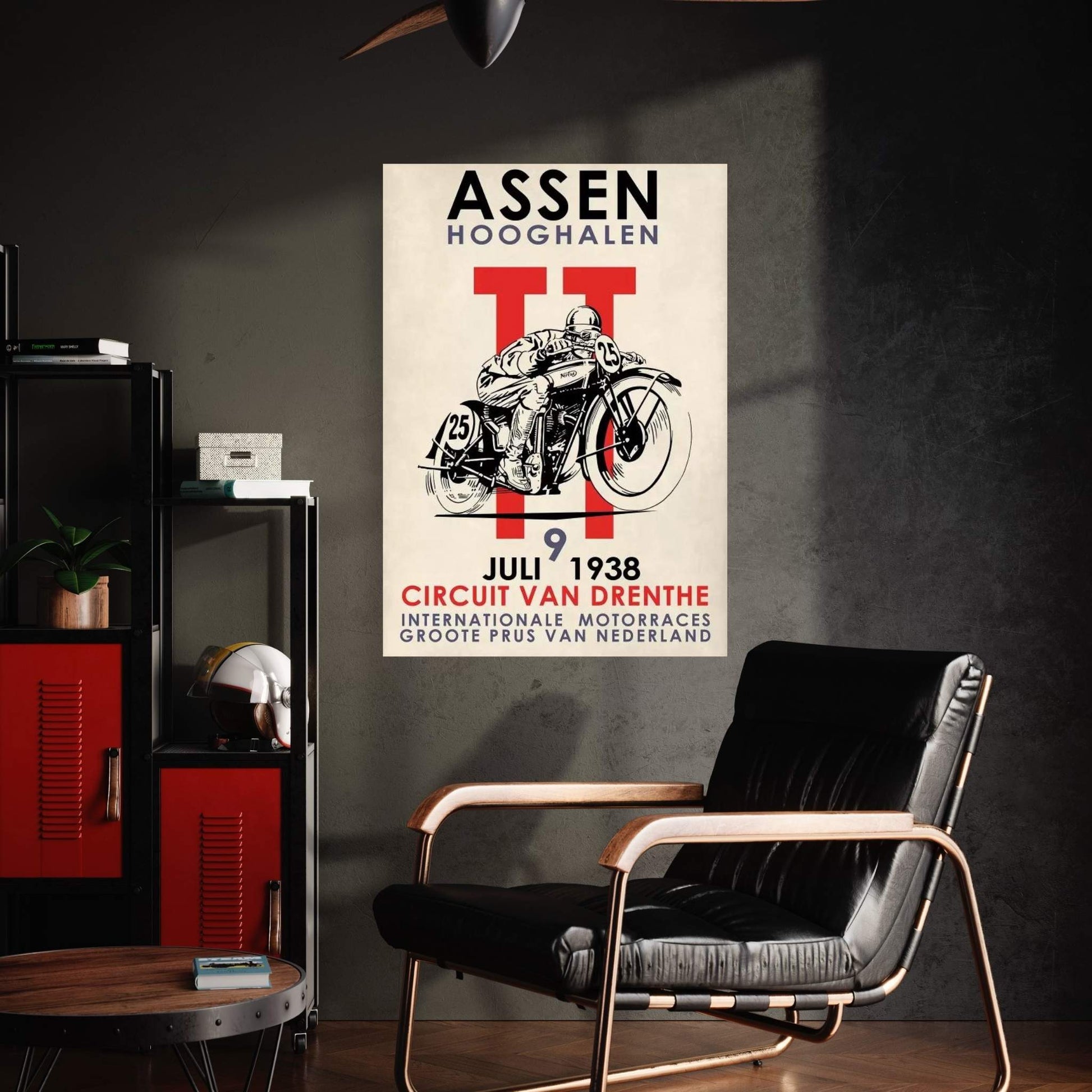 Assen TT Motorcycle Races 1938 Canvas Wall Art - Y Canvas