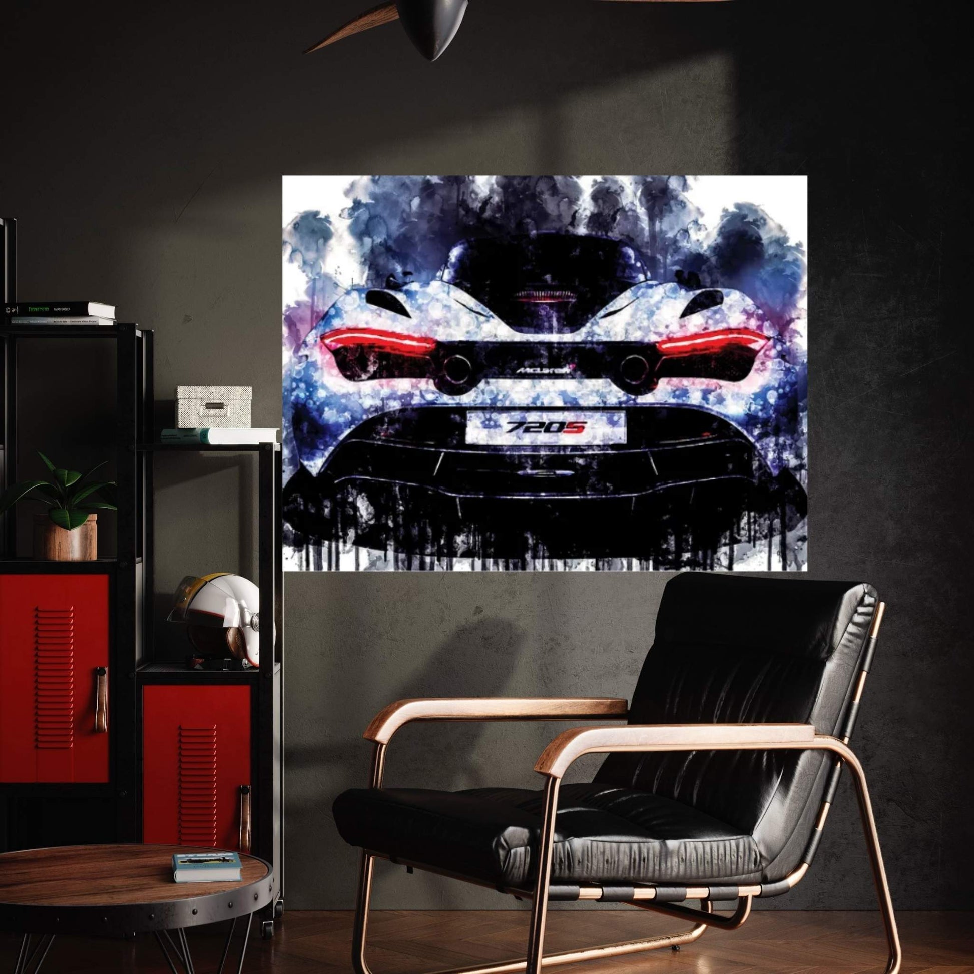 Car 2017 McLaren 720s Coupe Cars Watercolo Canvas Wall Art - Y Canvas