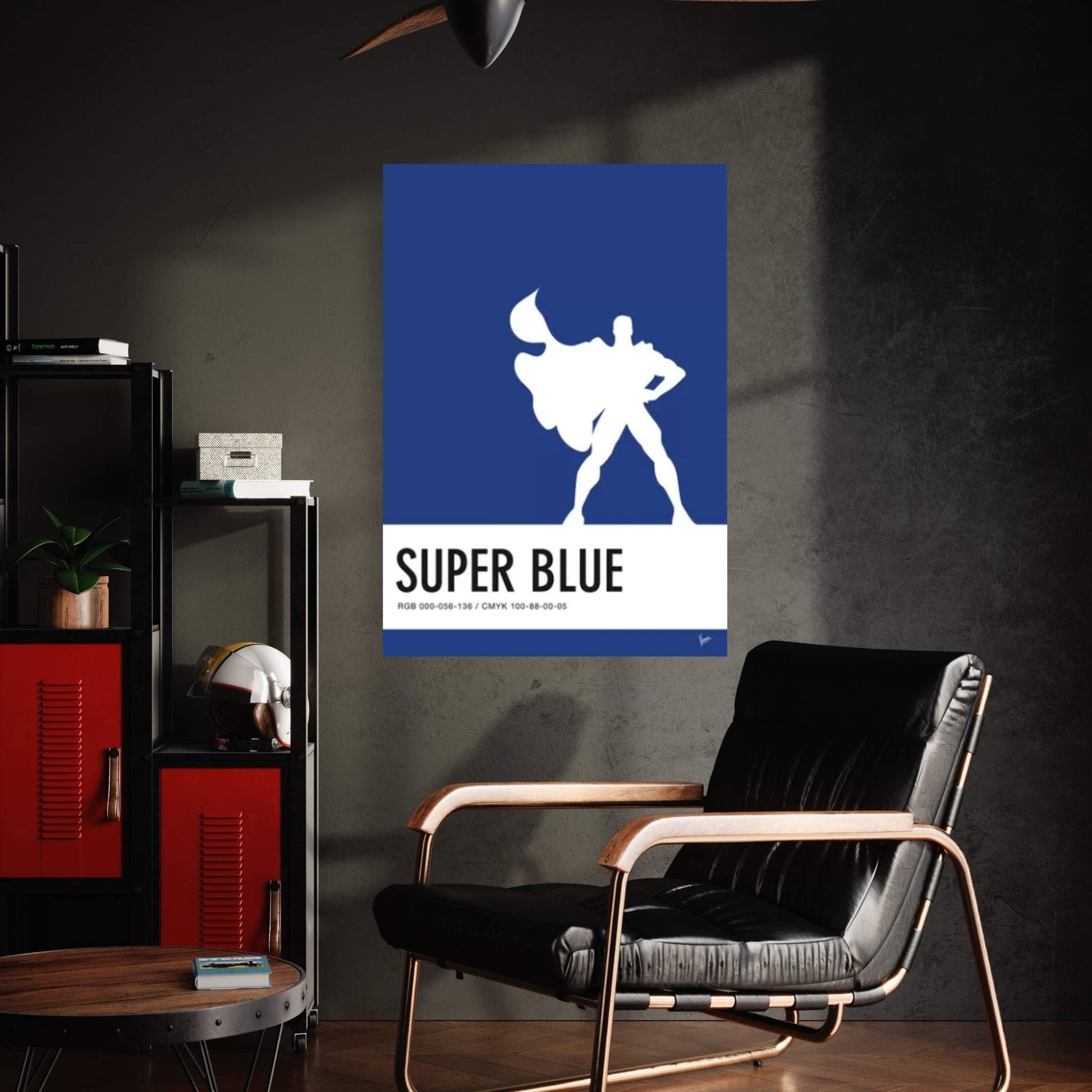 Minimal Colorcode Poster Superman Canvas Wall Art - Y Canvas