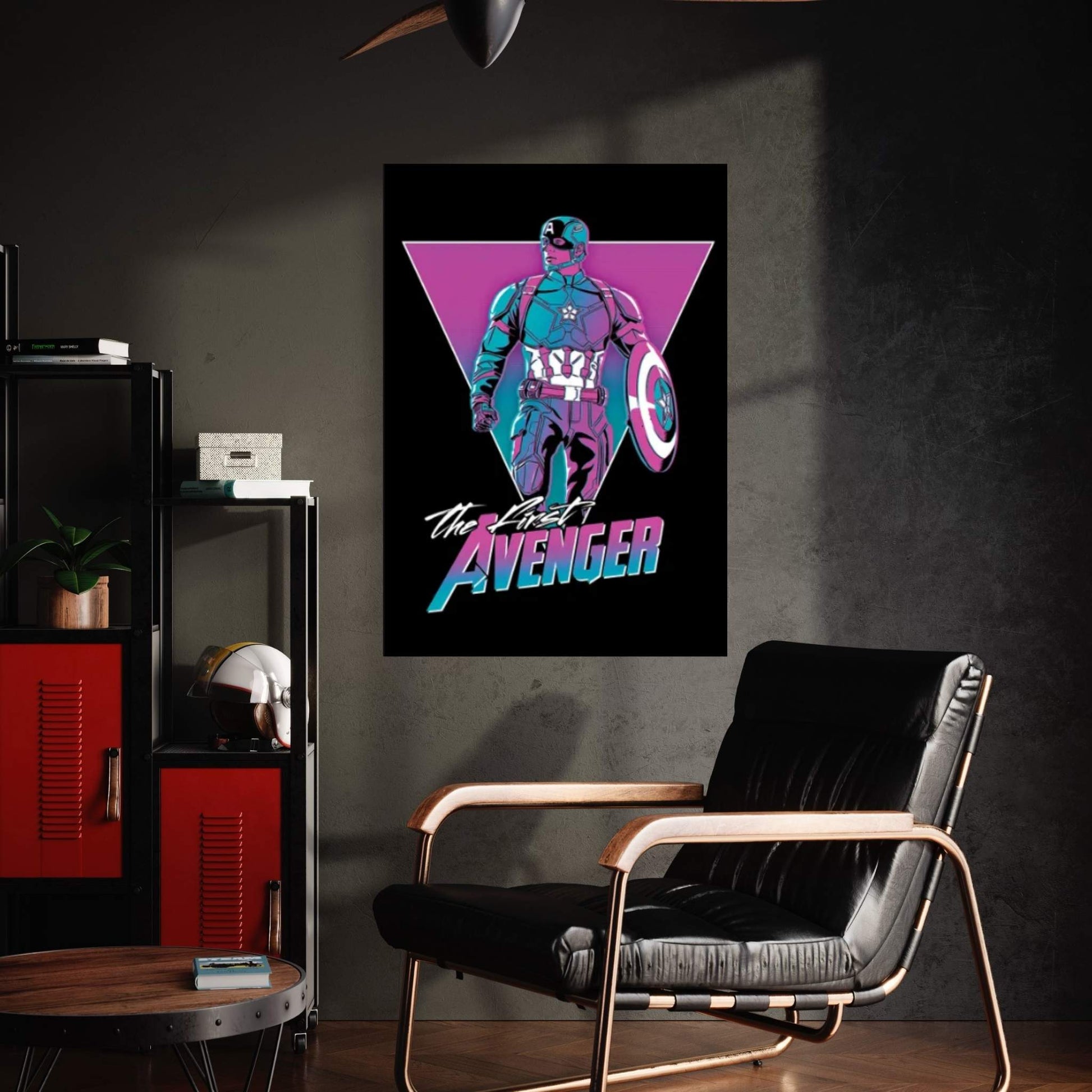 Retro Captain Canvas Wall Art - Y Canvas