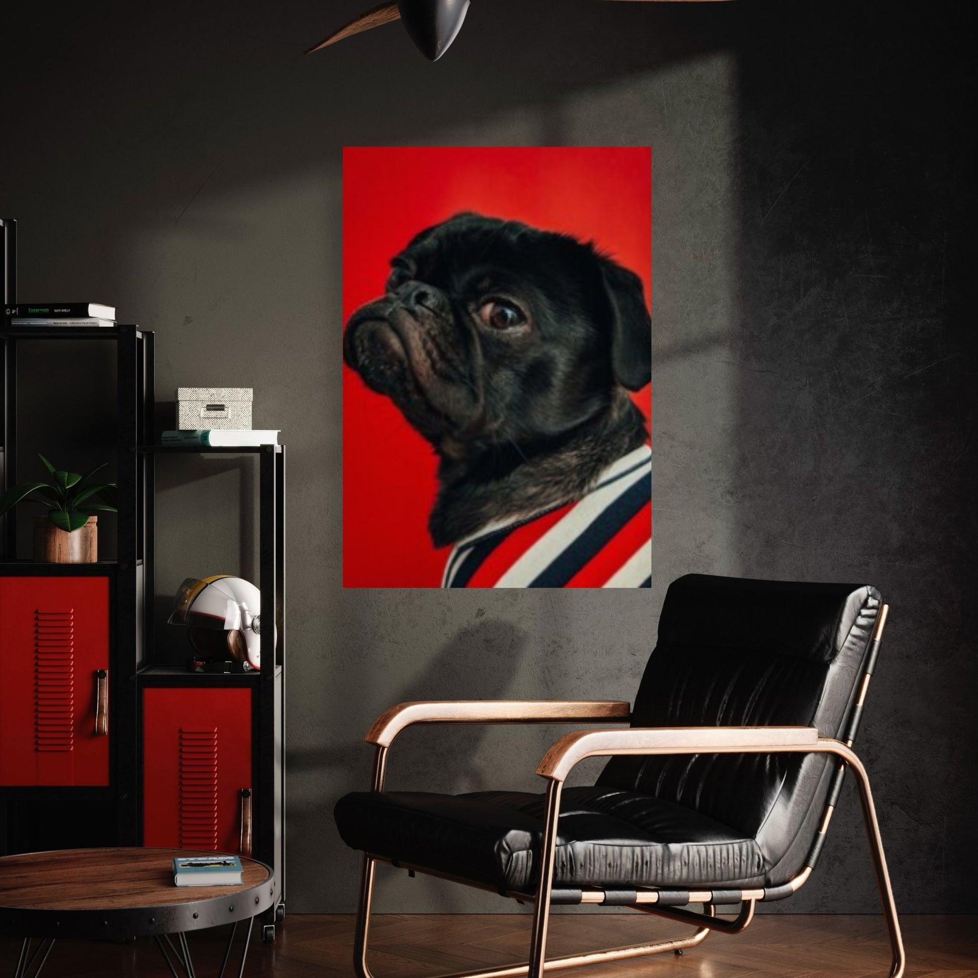 Pop Art Pug Dog Canvas Print Wall Art, Fanny Retro Vintage Art - Y Canvas