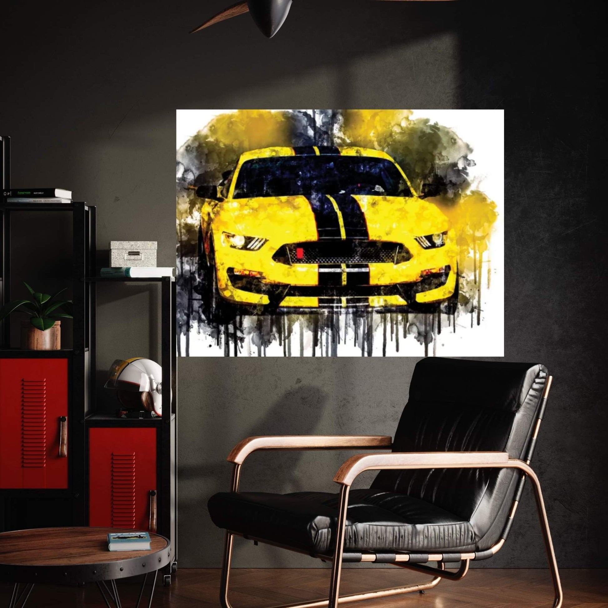 2017 Ford Mustang Shelby GT350 Sports Car Canvas Wall Art - Y Canvas