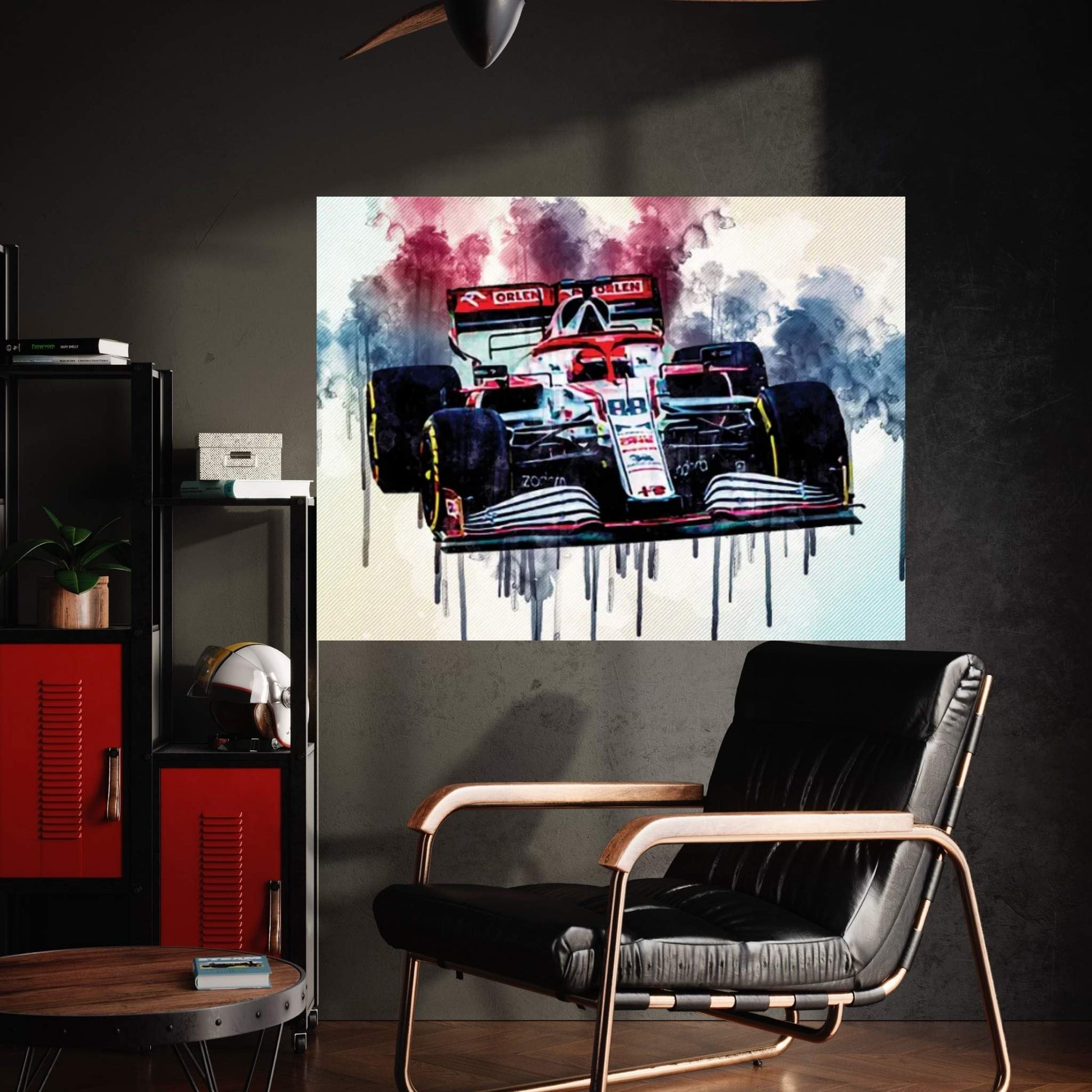 Robert Kubica Alfa Romeo Racing C41 On Track Raceway Formula 1 2021 F1 Cars Sportscars Canvas Wall Art - Y Canvas