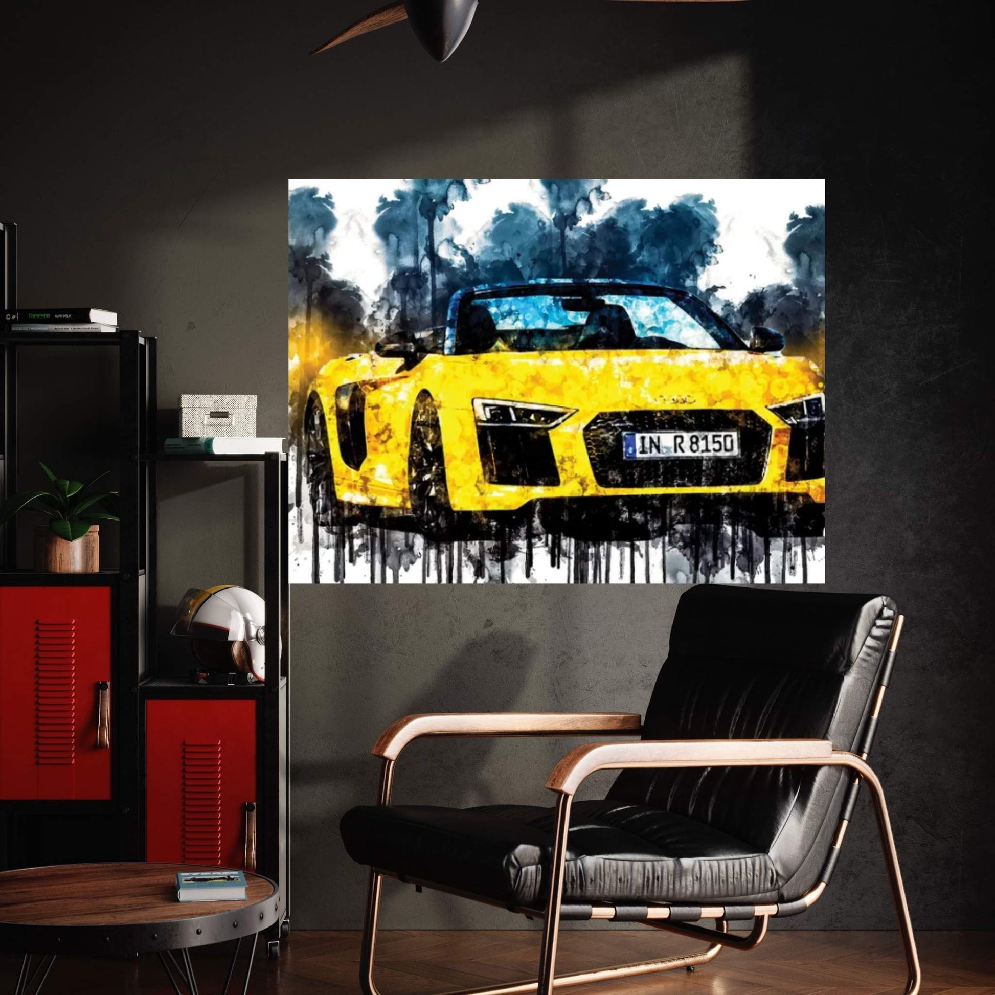 Car 2017 Audi R8 Spyder V10 Canvas Wall Art - Y Canvas