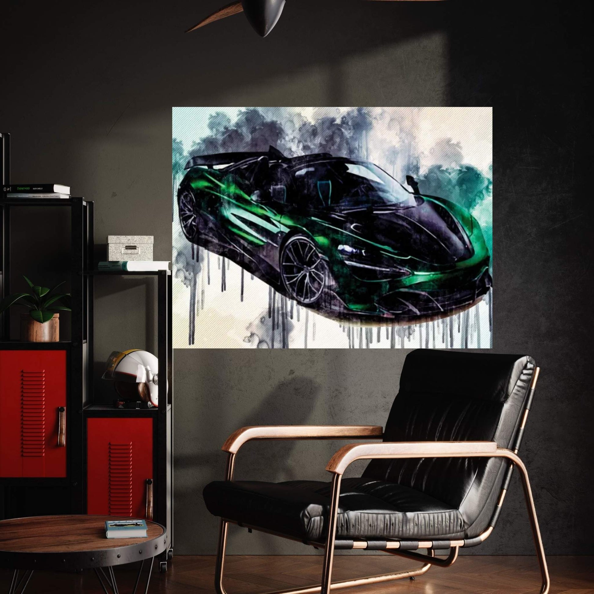 Topcar Mclaren 720S Spider Fury 2020 Hypercar Front View Green Roadster Tuning Canvas Wall Art - Y Canvas