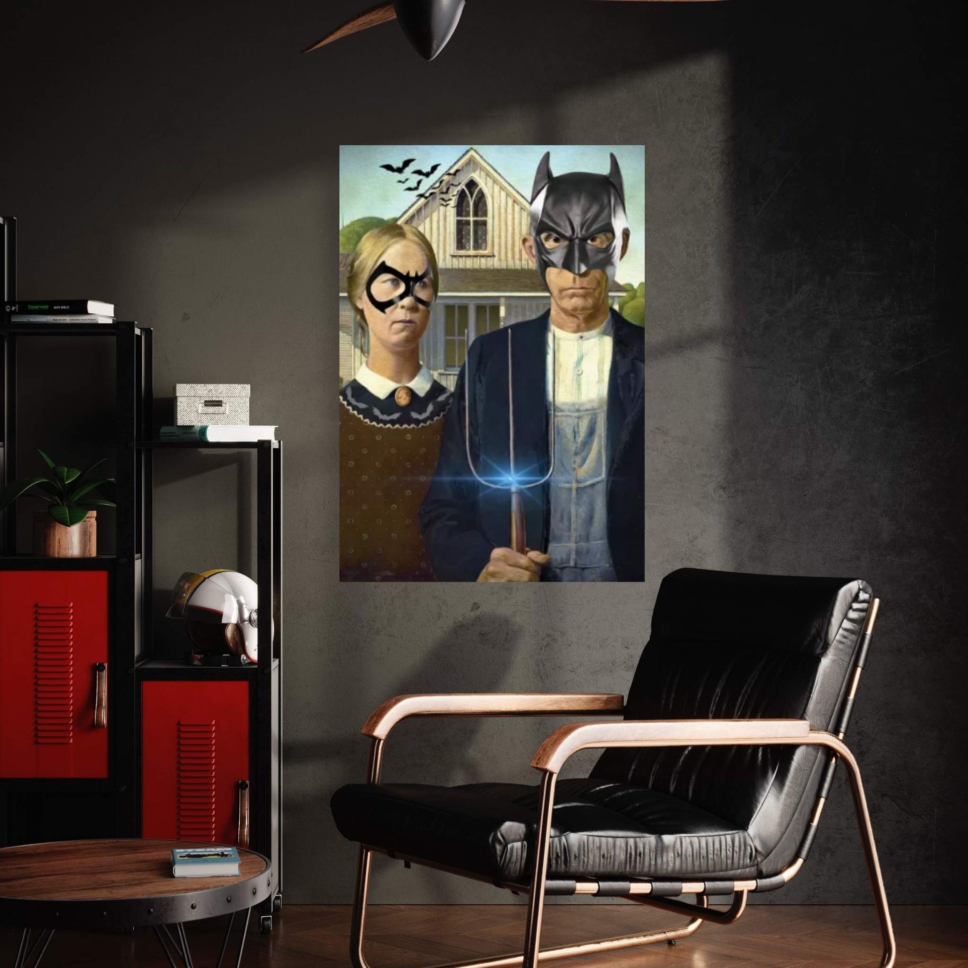 American Bat Gothic Canvas Wall Art - Y Canvas