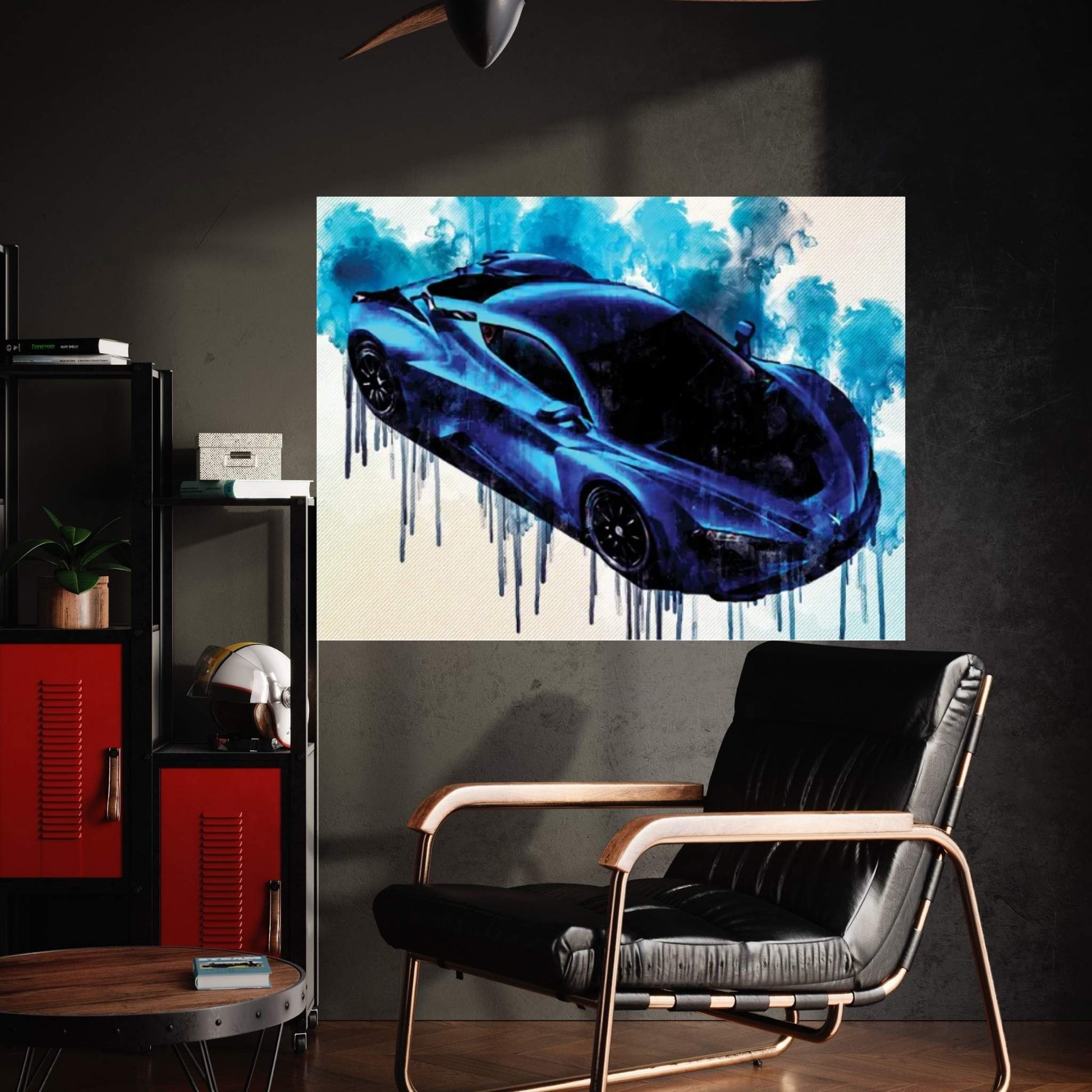 Arcfox-Gt Race Edition 2021 Hypercar Front View Blue Sports New Blue Supercar Canvas Wall Art - Y Canvas