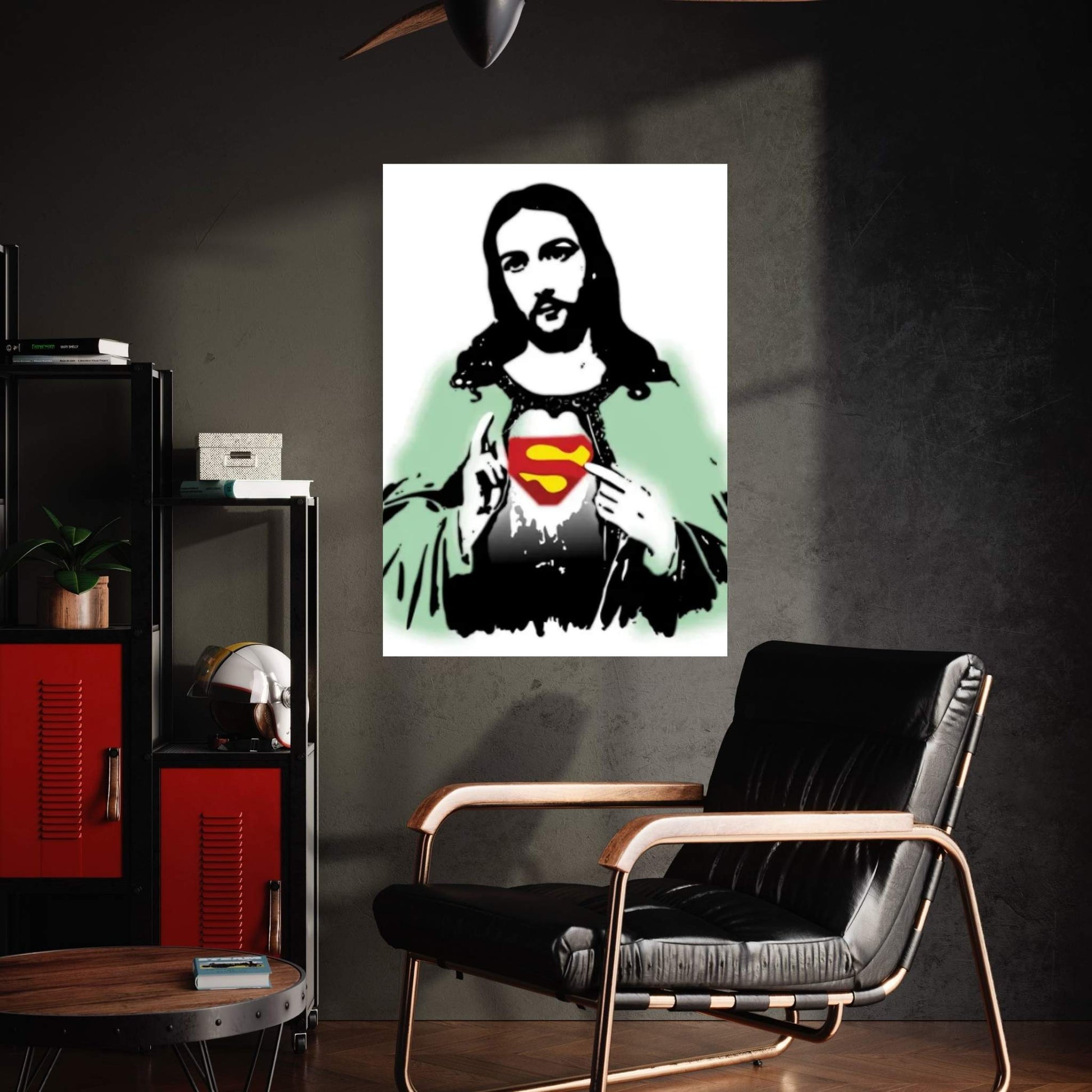 OMG - Jesus Christ Superman Canvas Wall Art - Y Canvas