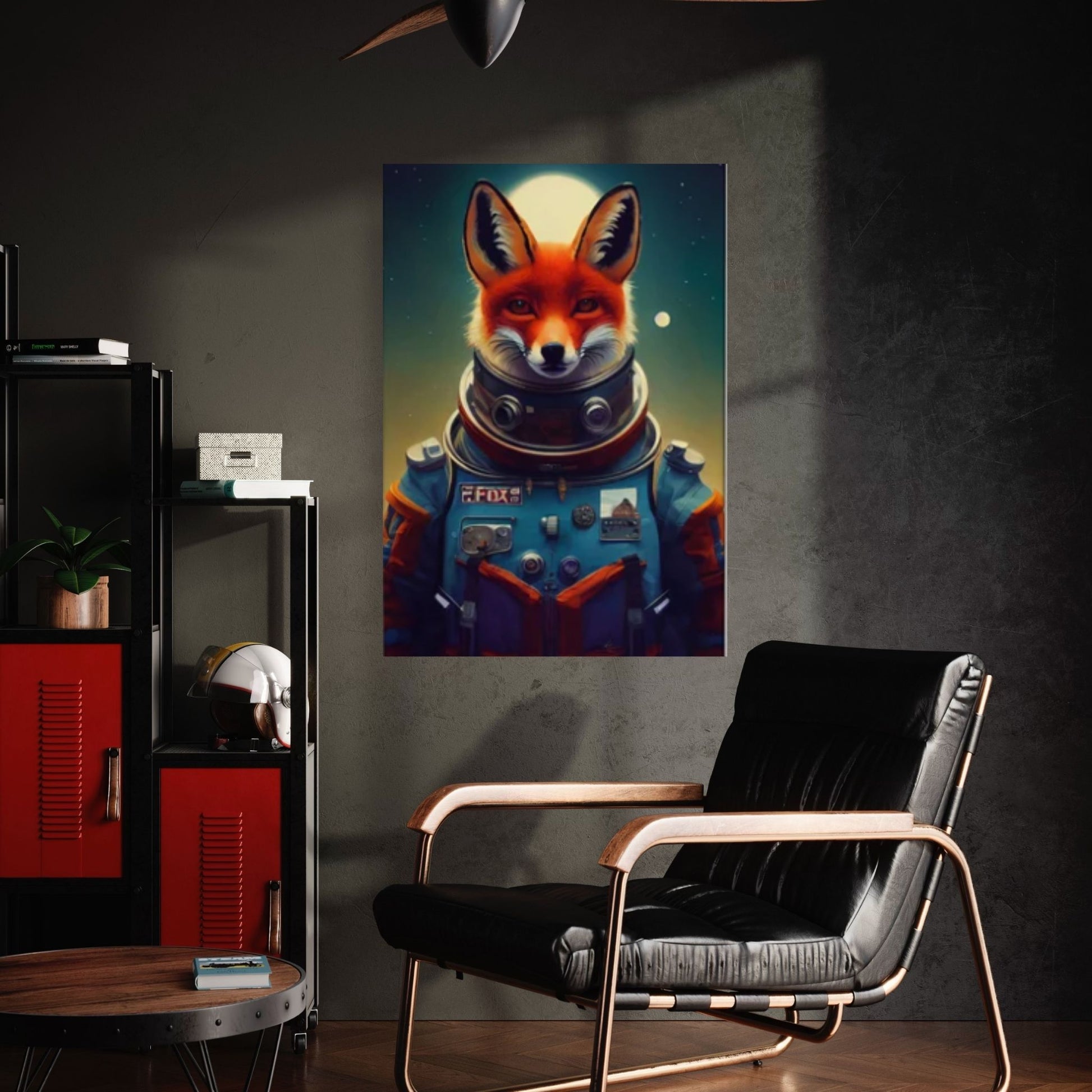 Abstract Anime Animal Fox Wall Art, Creative Animal Modeling Wall Art - Y Canvas