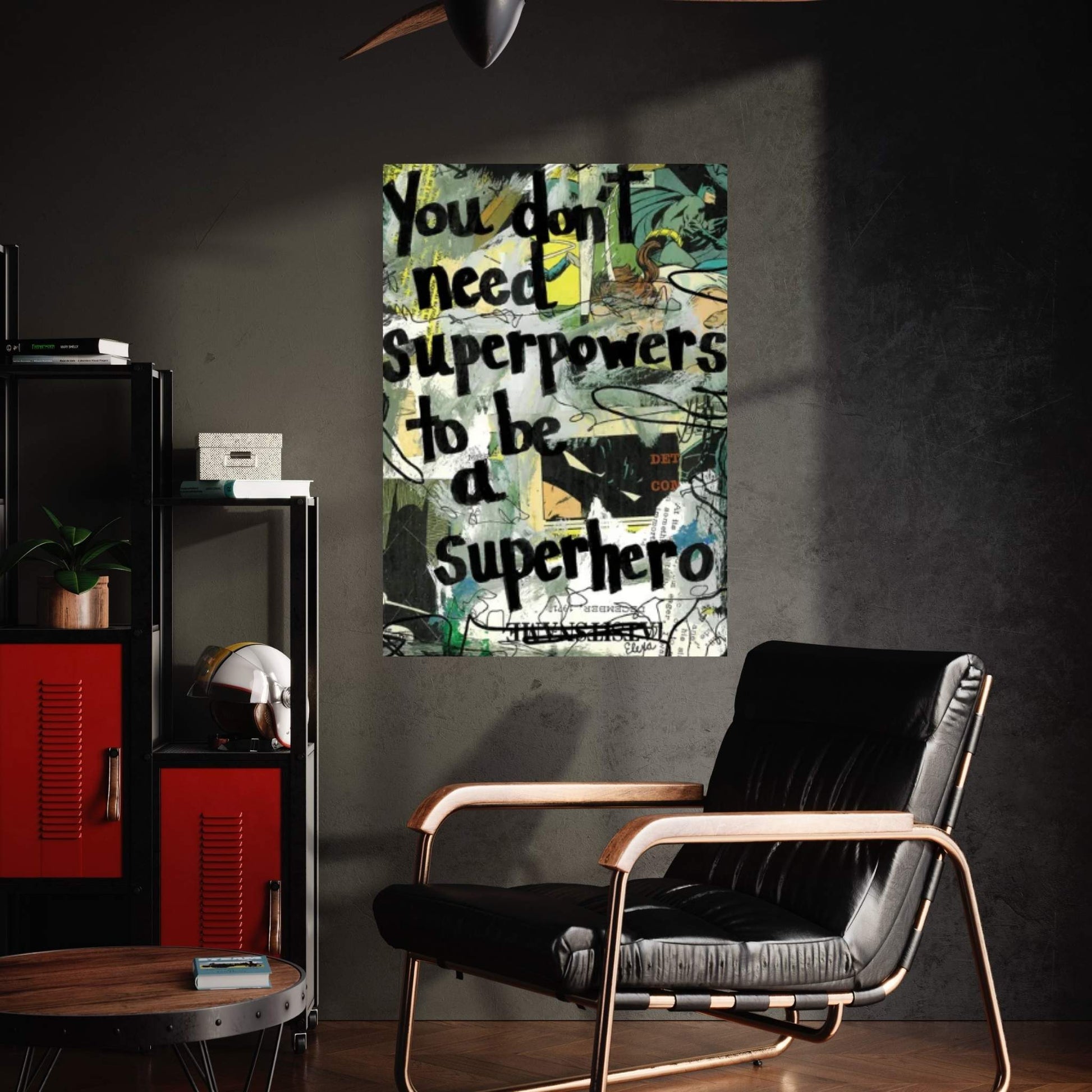 Don't Need Superpowers Batman Canvas Wall Art - Y Canvas