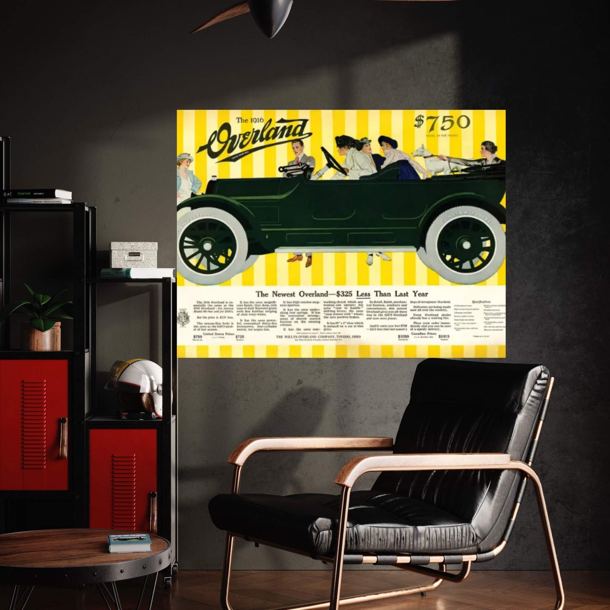 1916 Willys-Overland Magazine Advert Canvas Wall Art - Y Canvas