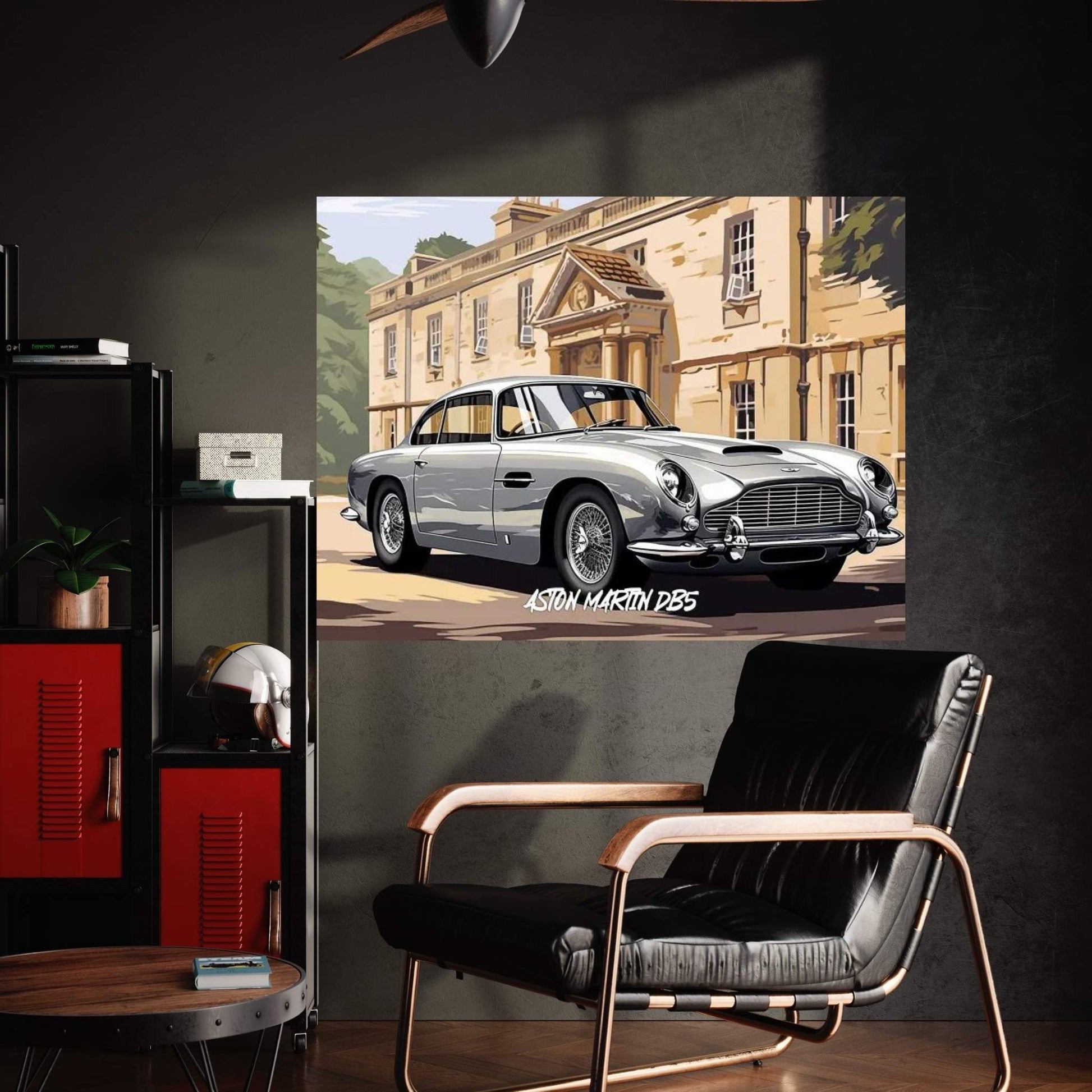 Aston Martin DB5 Comic Canvas Wall Art - Y Canvas