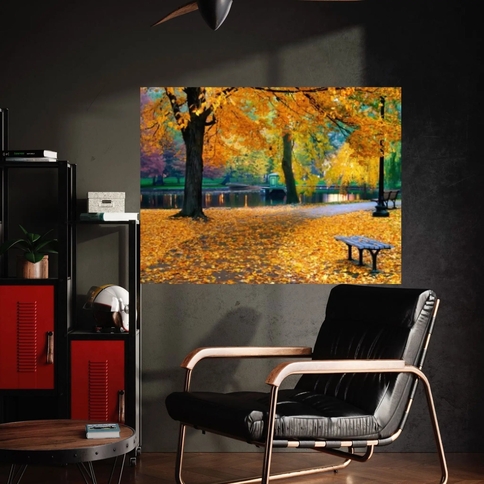 Autumn Landscape Canvas Wall Art Decor, Autumn Landscape Art Canvas, Autumn Printed, Forest Landscape Canvas Art - Y Canvas