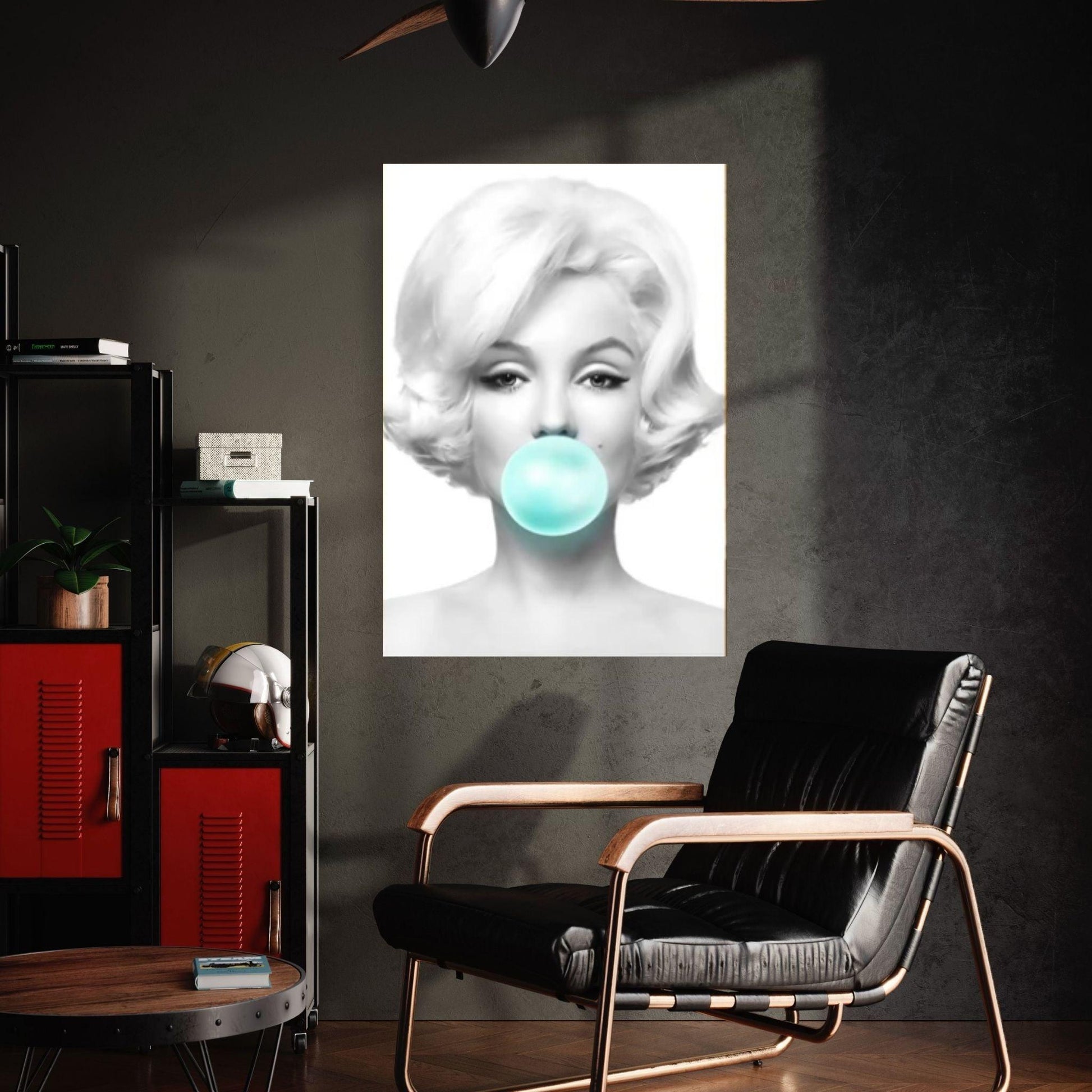 Marilyn Monroe Wall Art Canvas / Monroe Pink Bubble Gum Art Poster - Y Canvas