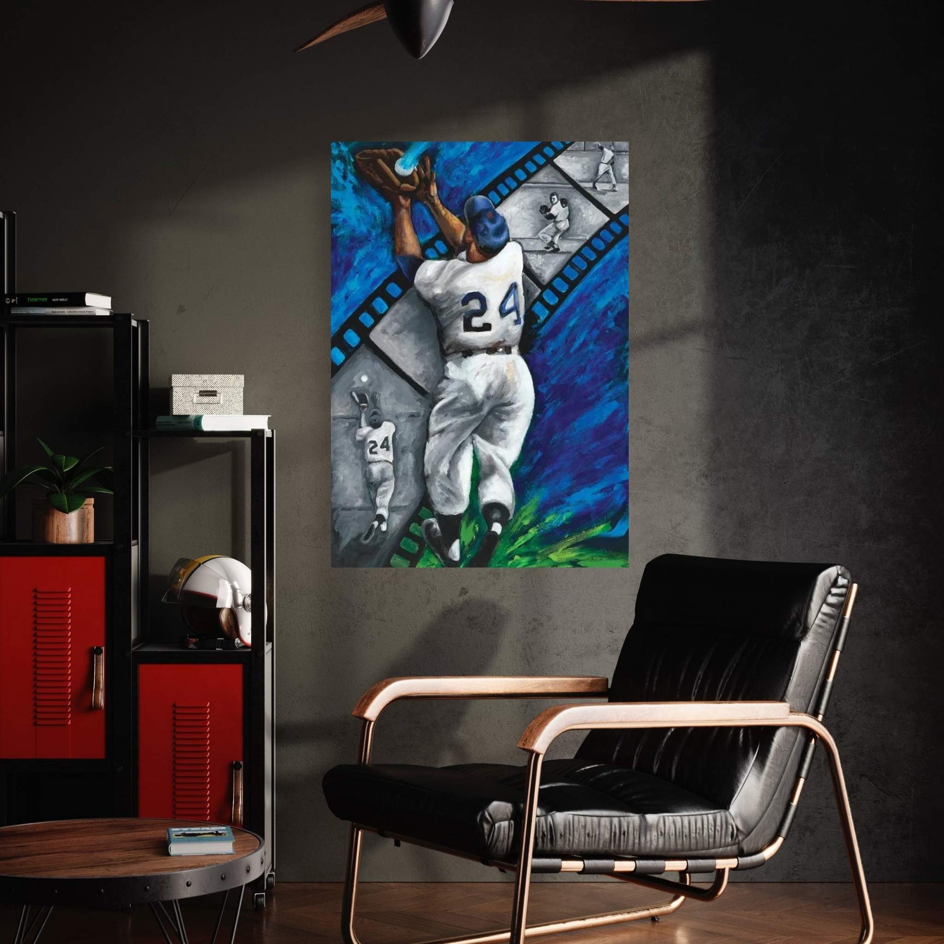 The Catch (Willie Mays) Canvas Wall Art - Y Canvas