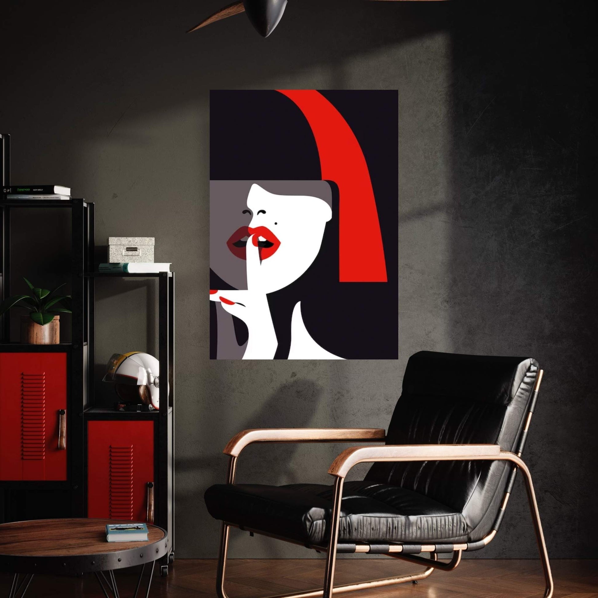 Picasso Style Red Haired Woman Canvas Wall Art - Y Canvas