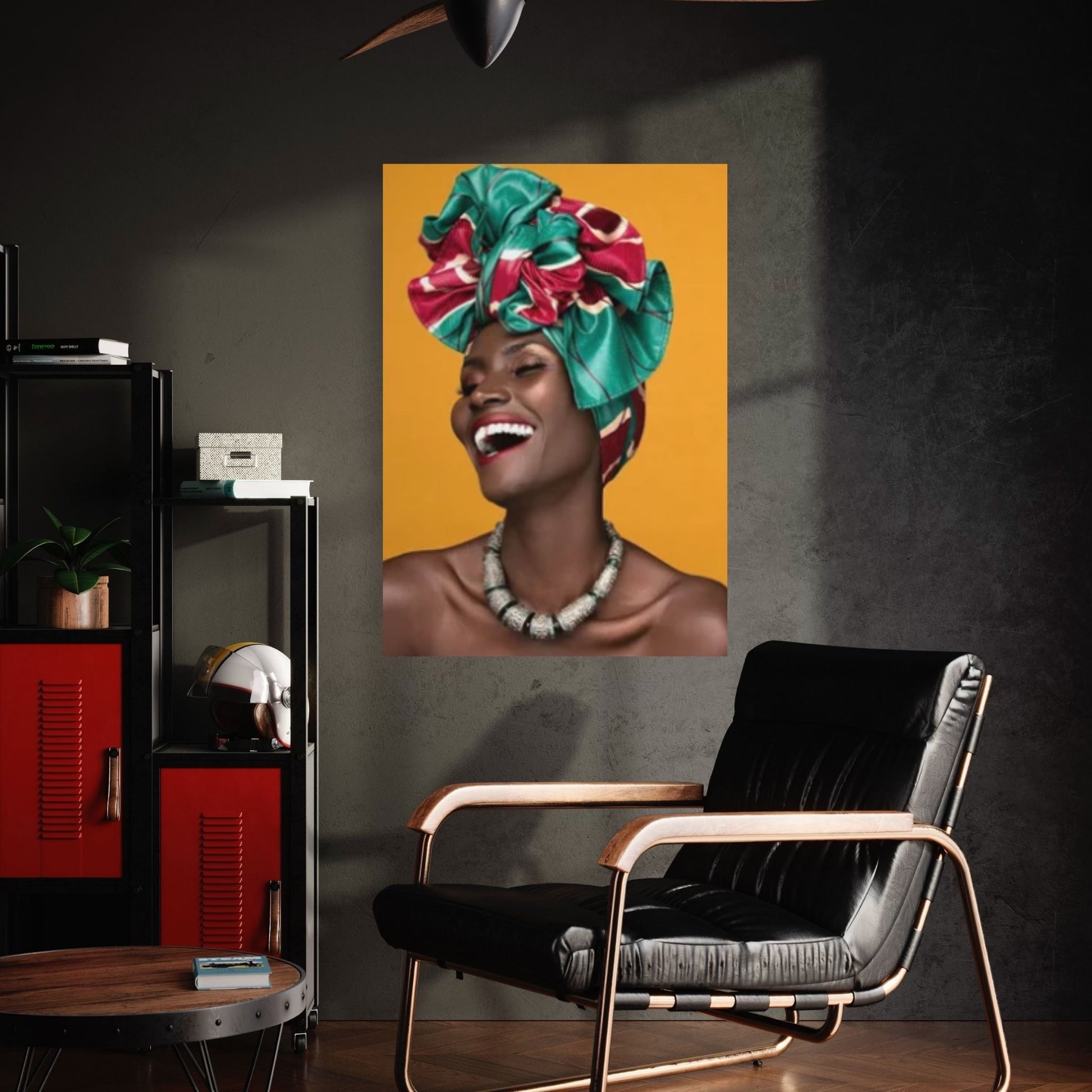 African Woman Portrait Wall Art /African Woman Canvas Print / African American Home Decor Black Woman Make Up Home Decor - Y Canvas