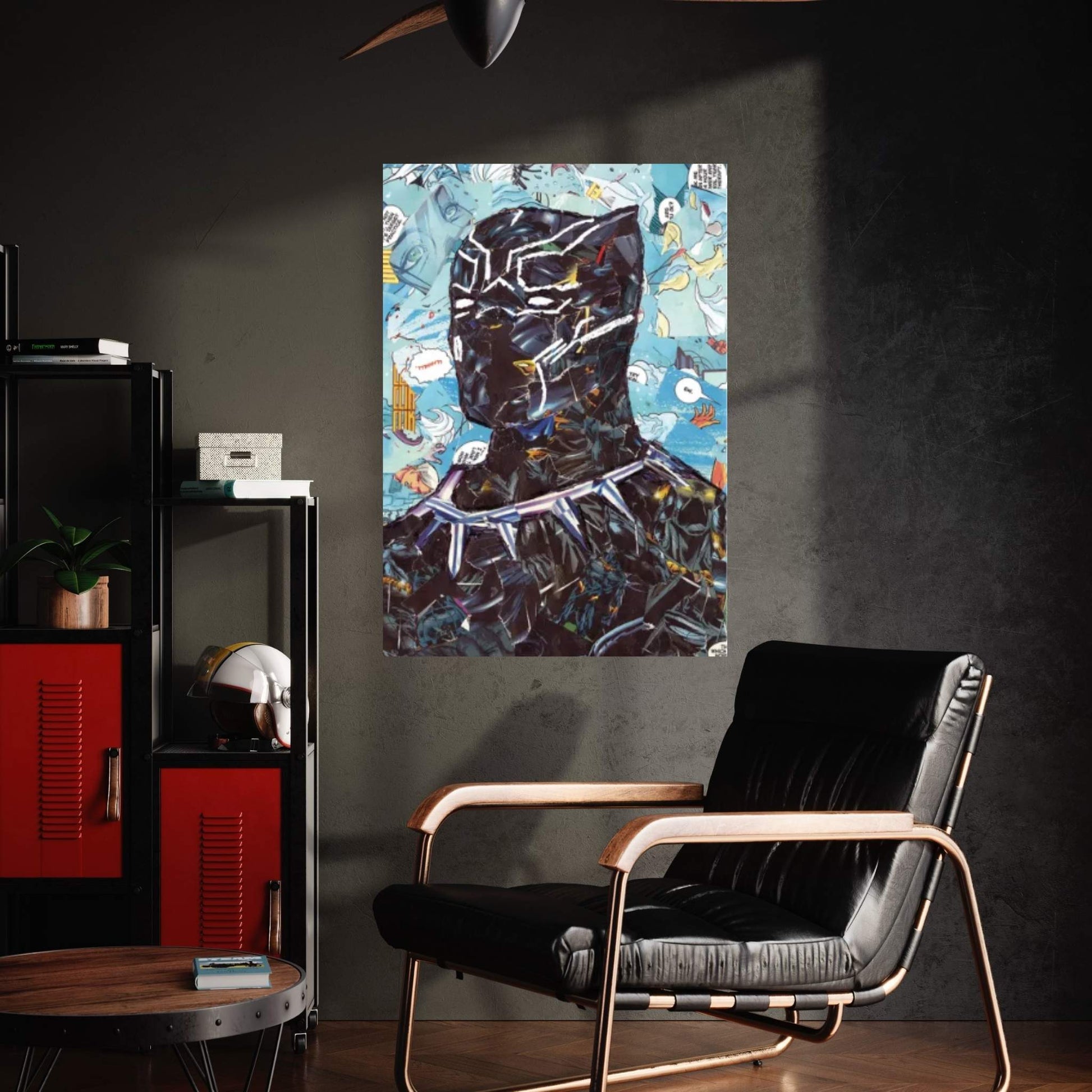 King T'Challa Black Panther Canvas Wall Art - Y Canvas