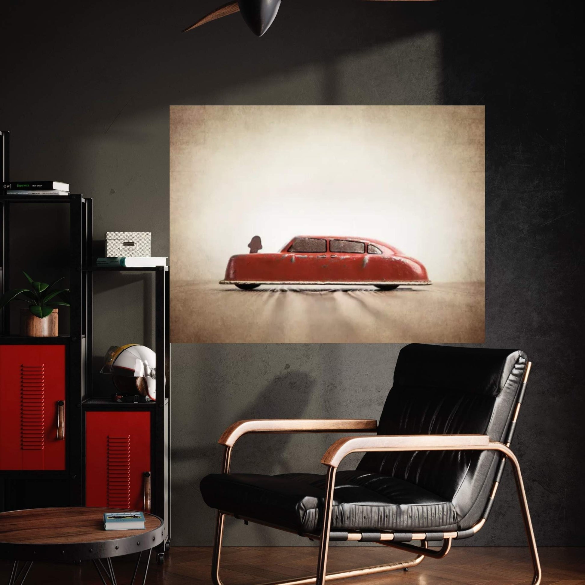 ARGO Red Car Canvas Wall Art - Y Canvas