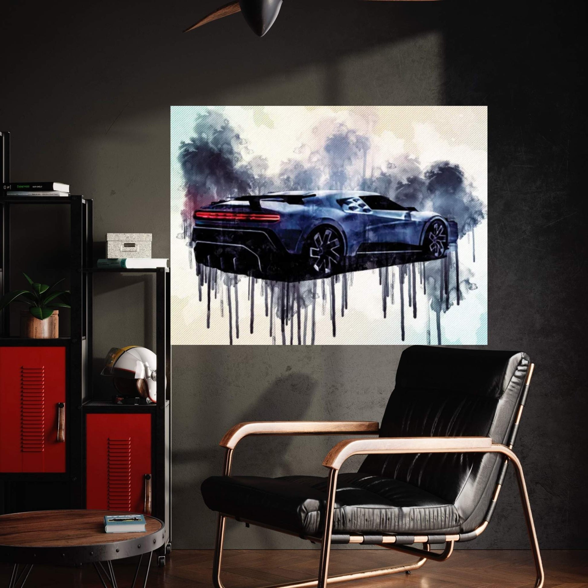 Bugatti Centodieci Exterior Rear View Hypercar Canvas Wall Art - Y Canvas