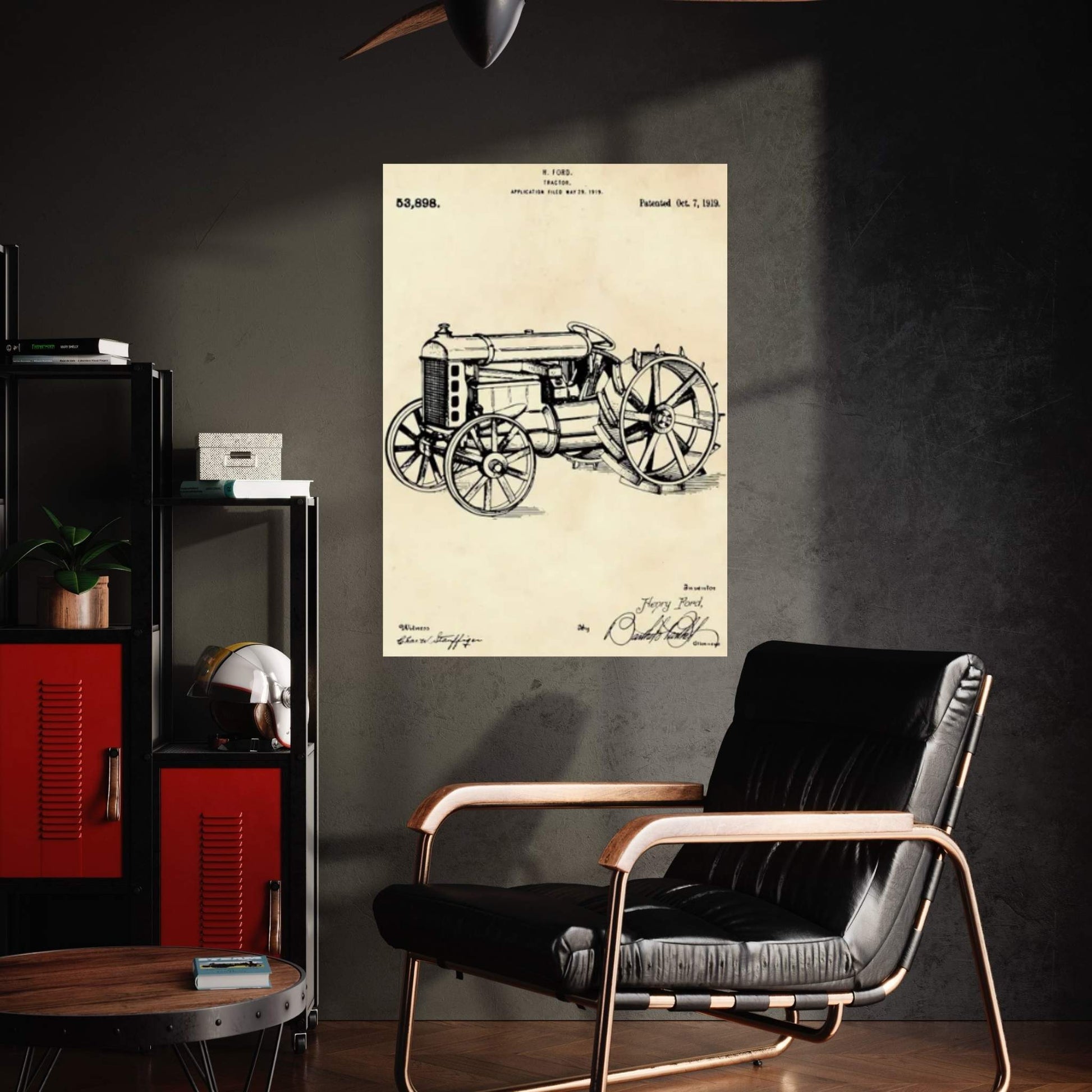 Tractor Patent II Canvas Wall Art - Y Canvas